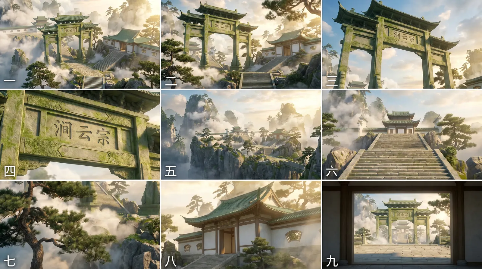 涧云宗山门（九视图）